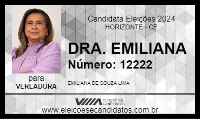 Candidato DRA. EMILIANA 2024 - HORIZONTE - Eleições