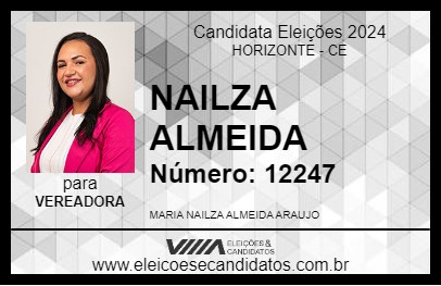 Candidato NAILZA ALMEIDA 2024 - HORIZONTE - Eleições