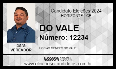 Candidato DO VALE 2024 - HORIZONTE - Eleições