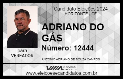 Candidato ADRIANO DO GÁS 2024 - HORIZONTE - Eleições