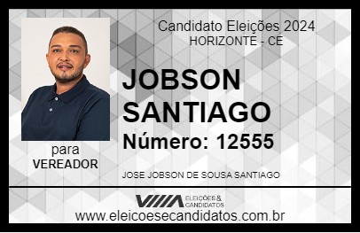 Candidato JOBSON SANTIAGO 2024 - HORIZONTE - Eleições