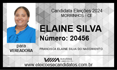 Candidato ELAINE SILVA 2024 - MORRINHOS - Eleições