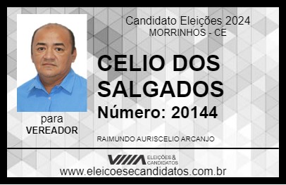 Candidato CELIO DOS SALGADOS 2024 - MORRINHOS - Eleições