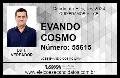 Candidato EVANDO COSMO 2024 - QUIXERAMOBIM - Eleições