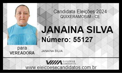 Candidato JANAINA SILVA 2024 - QUIXERAMOBIM - Eleições