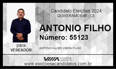 Candidato ANTONIO FILHO 2024 - QUIXERAMOBIM - Eleições