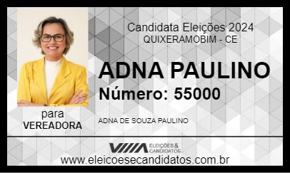 Candidato ADNA PAULINO 2024 - QUIXERAMOBIM - Eleições