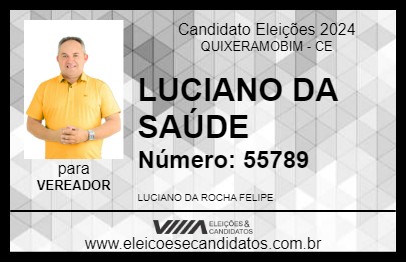 Candidato LUCIANO DA SAÚDE 2024 - QUIXERAMOBIM - Eleições