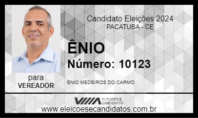 Candidato ÊNIO 2024 - PACATUBA - Eleições