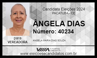 Candidato ÂNGELA DIAS 2024 - PACATUBA - Eleições