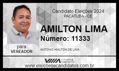 Candidato AMILTON LIMA 2024 - PACATUBA - Eleições