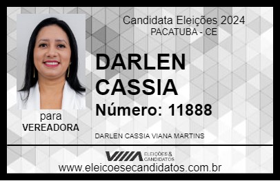 Candidato DARLEN CASSIA 2024 - PACATUBA - Eleições