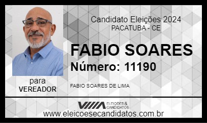 Candidato FABIO SOARES 2024 - PACATUBA - Eleições