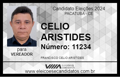 Candidato CELIO ARISTIDES 2024 - PACATUBA - Eleições