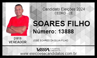 Candidato SOARES FILHO 2024 - CEDRO - Eleições