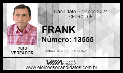 Candidato FRANK 2024 - CEDRO - Eleições