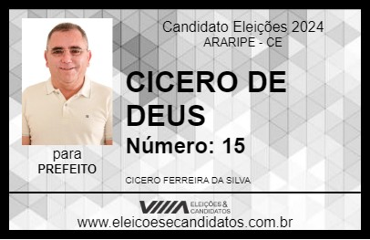 Candidato CICERO DE DEUS 2024 - ARARIPE - Eleições