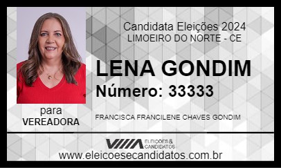 Candidato LENA GONDIM 2024 - LIMOEIRO DO NORTE - Eleições