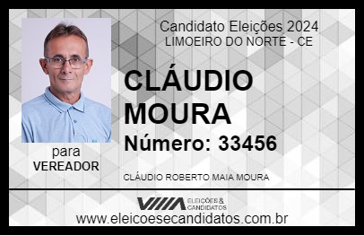 Candidato CLÁUDIO MOURA 2024 - LIMOEIRO DO NORTE - Eleições