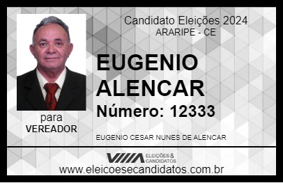 Candidato EUGENIO ALENCAR 2024 - ARARIPE - Eleições