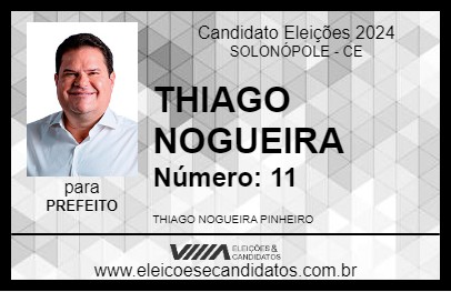 Candidato THIAGO NOGUEIRA 2024 - SOLONÓPOLE - Eleições