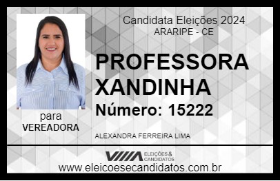 Candidato PROFESSORA XANDINHA 2024 - ARARIPE - Eleições