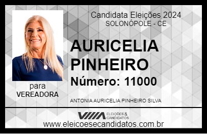 Candidato AURICELIA PINHEIRO 2024 - SOLONÓPOLE - Eleições