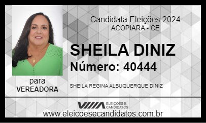 Candidato SHEILA DINIZ 2024 - ACOPIARA - Eleições