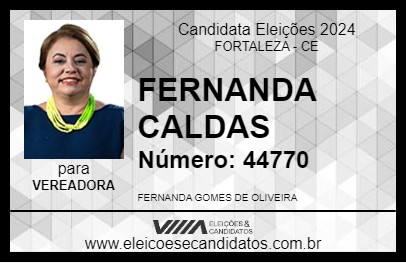 Candidato FERNANDA CALDAS 2024 - FORTALEZA - Eleições