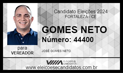 Candidato GOMES NETO 2024 - FORTALEZA - Eleições