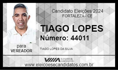 Candidato TIAGO LOPES 2024 - FORTALEZA - Eleições