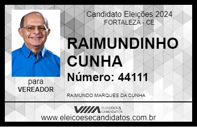 Candidato RAIMUNDINHO CUNHA 2024 - FORTALEZA - Eleições