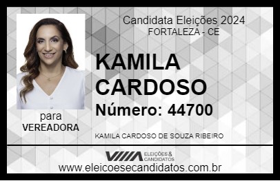 Candidato KAMILA CARDOSO 2024 - FORTALEZA - Eleições