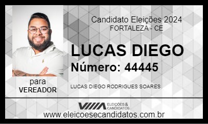 Candidato LUCAS DIEGO 2024 - FORTALEZA - Eleições