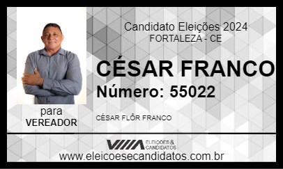 Candidato CÉSAR FRANCO 2024 - FORTALEZA - Eleições