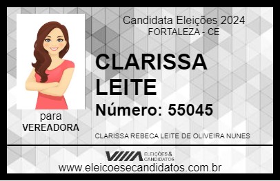 Candidato CLARISSA LEITE 2024 - FORTALEZA - Eleições