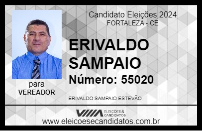 Candidato ERIVALDO SAMPAIO 2024 - FORTALEZA - Eleições