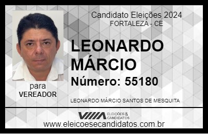 Candidato LEONARDO MÁRCIO 2024 - FORTALEZA - Eleições