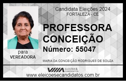 Candidato PROFESSORA CONCEIÇÃO 2024 - FORTALEZA - Eleições