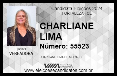 Candidato CHARLIANE LIMA 2024 - FORTALEZA - Eleições