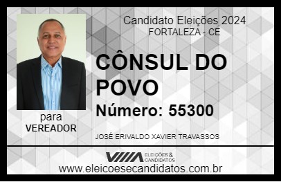 Candidato CÔNSUL DO POVO 2024 - FORTALEZA - Eleições