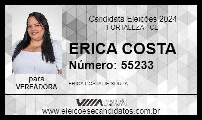 Candidato ERICA COSTA 2024 - FORTALEZA - Eleições