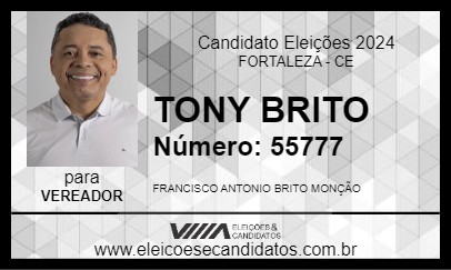 Candidato TONY BRITO 2024 - FORTALEZA - Eleições