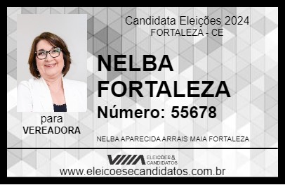 Candidato NELBA FORTALEZA 2024 - FORTALEZA - Eleições