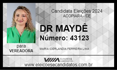 Candidato DRA MAIDÊ 2024 - ACOPIARA - Eleições