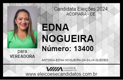 Candidato EDNA NOGUEIRA 2024 - ACOPIARA - Eleições