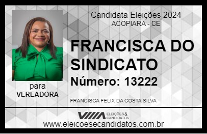 Candidato FRANCISCA DO SINDICATO 2024 - ACOPIARA - Eleições