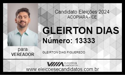 Candidato GLEIRTON DIAS 2024 - ACOPIARA - Eleições