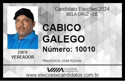 Candidato CABICO GALEGO 2024 - BELA CRUZ - Eleições