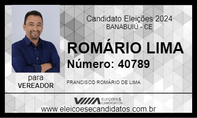 Candidato ROMÁRIO LIMA 2024 - BANABUIÚ - Eleições